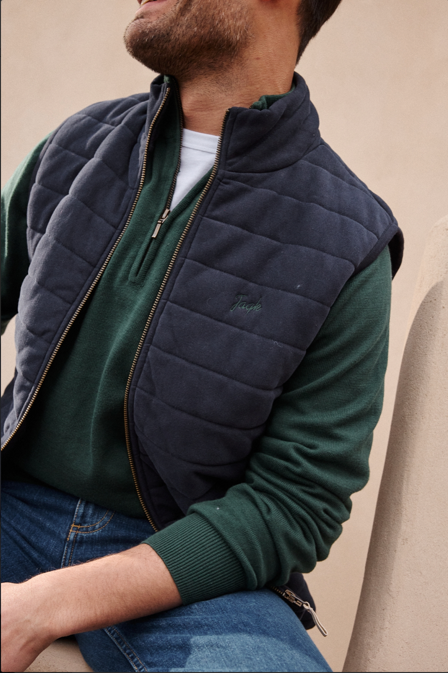 Veste matelassée sans manches AMIGOS en coton – Élégance casual homme - JAQK