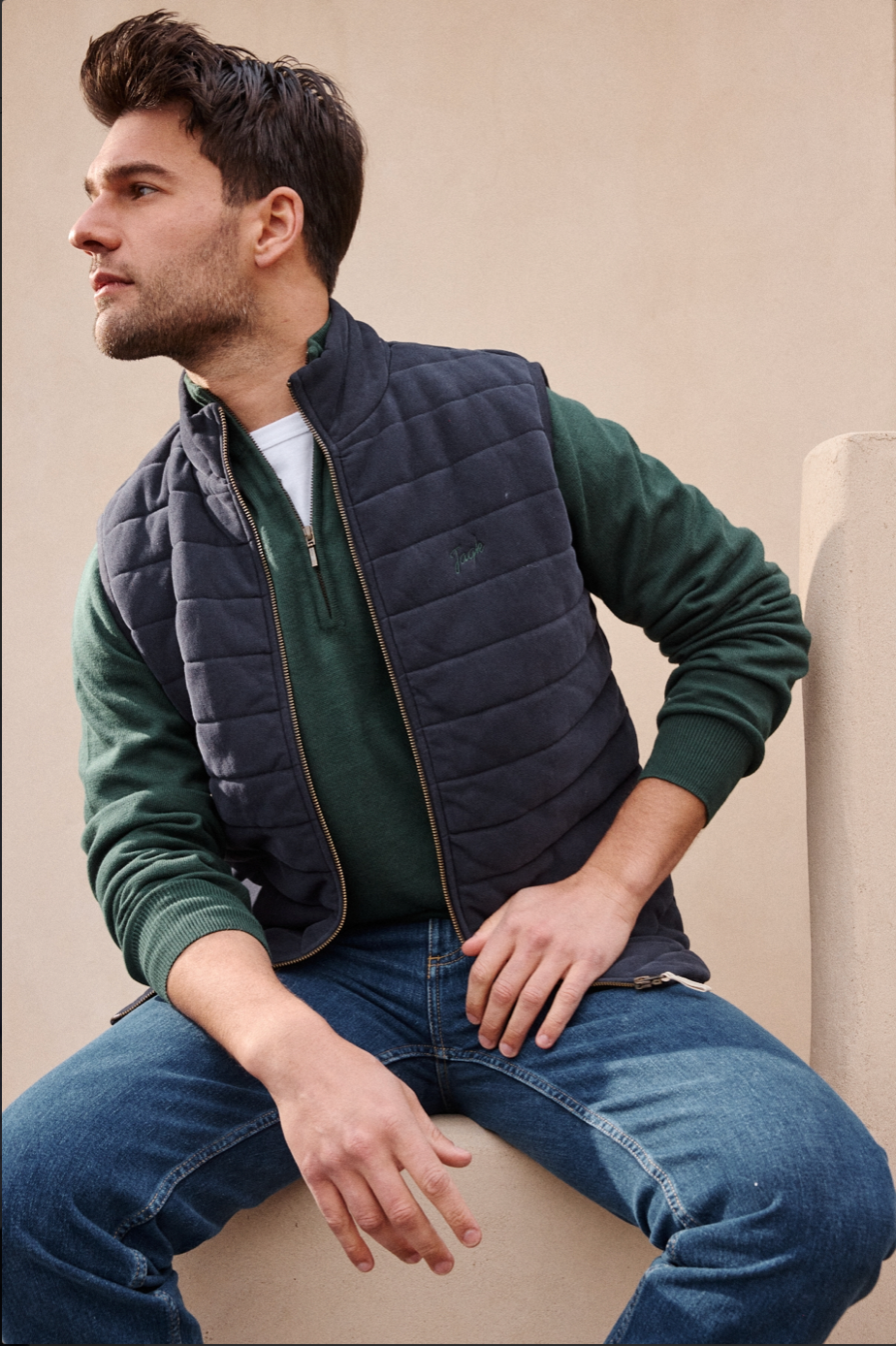 Veste matelassée sans manches AMIGOS en coton – Élégance casual homme - JAQK