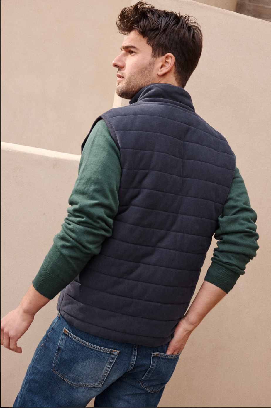 Veste matelassée sans manches AMIGOS en coton – Élégance casual homme - JAQK