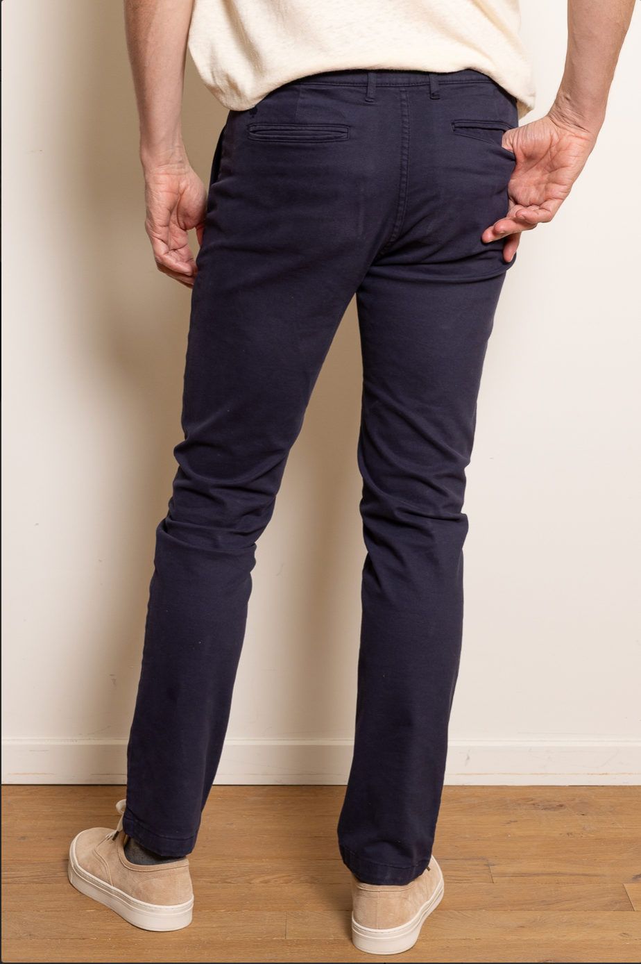 Pantalon chino slim Arturo marine – Confort et élégance intemporelle - JAQK