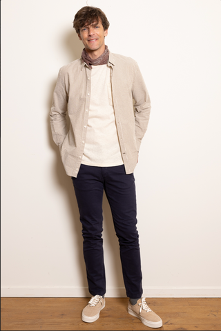 Pantalon chino slim Arturo marine – Confort et élégance intemporelle - JAQK