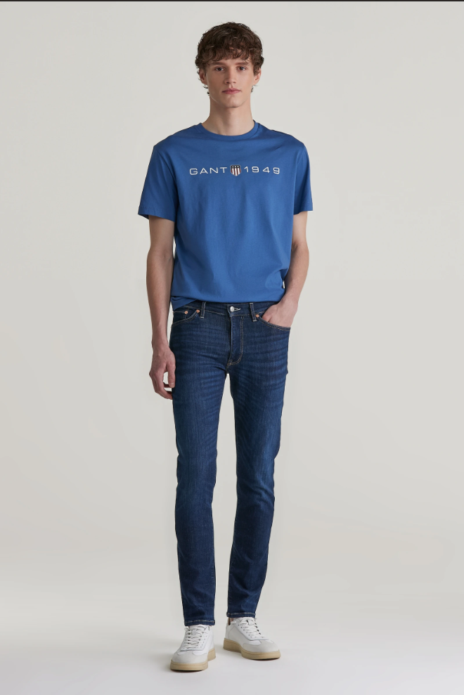 Jeans extra slim Active Recover bleu foncé homme – coupe stretch premium - Gant