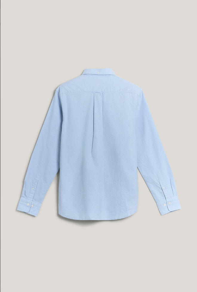 Chemise Oxford bleu clair à pois Gant coupe regular – élégance casual homme - Gant
