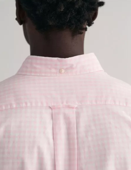 Chemise à carreaux regular en popeline gingham homme – Gant