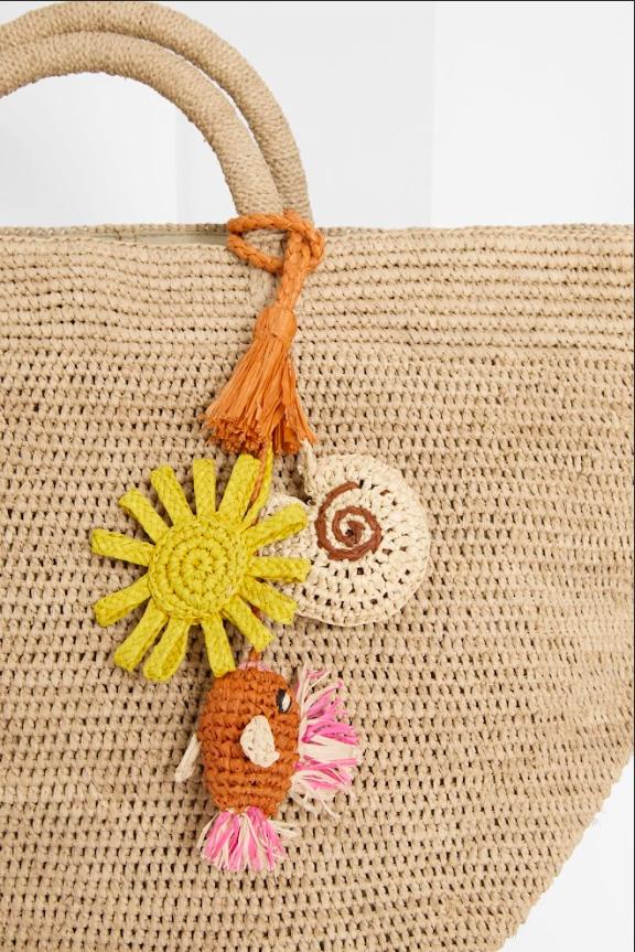 Charms de sac en raphia faits main – Accessoires colorés  – IBELIV