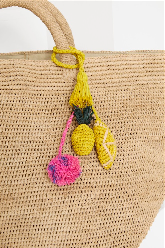 Charms de sac en raphia faits main – Accessoires colorés  – IBELIV