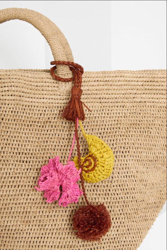 Charms de sac en raphia faits main – Accessoires colorés  – IBELIV