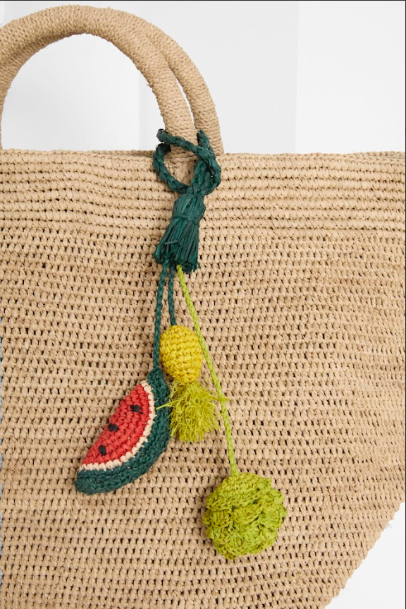 Charms de sac en raphia faits main – Accessoires colorés  – IBELIV