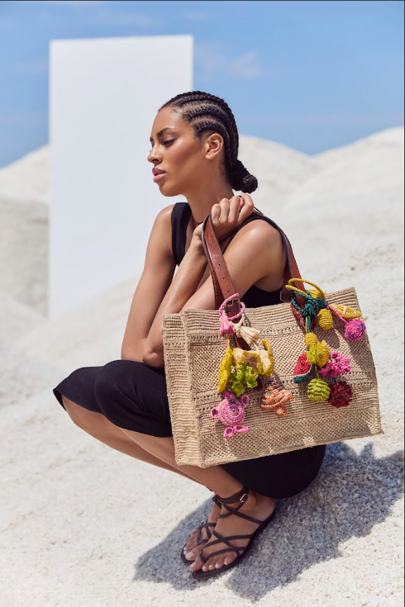 Charms de sac en raphia faits main – Accessoires colorés  – IBELIV