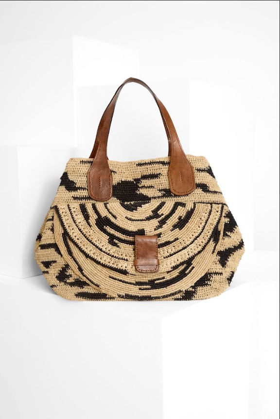 Sac cabas LAZA en raphia naturel fait main – Grand sac élégant et structuré - IBELIV