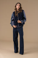 Gilet sans manches femme fausse fourrure bleu marine – Adoré Paris Ludmila, chaud, doux, style bohème