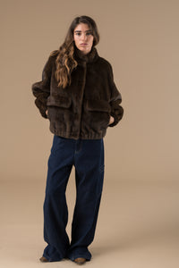 Fourrure Femme Marron Chocolat Milana | Veste Douce Adoré Paris – Parka Hiver Urbanchic