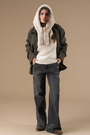 Cagoule en fausse fourrure Beige Adoré Paris femme – hiver chaud et élégant