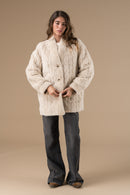 Veste Fausse Fourrure Ecru Femme – Veronica Adoré Paris | Douce, Chaude, Élégante – Manteaux Hiver Urban Chic
