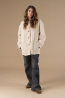Veste Fausse Fourrure Ecru Femme – Veronica Adoré Paris | Douce, Chaude, Élégante – Manteaux Hiver Urban Chic