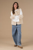 Mitaines Bimba femme beige en fausse fourrure – Adoré Paris, accessoire hiver chaud & confortable