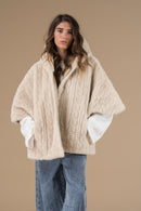 Manteau Fausse Fourrure Abella Femme Beige Adoré Paris - Chaud