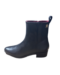 bottines tommy hilfiger low cowboy flat cuir