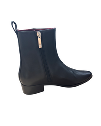 bottines tommy hilfiger low cowboy flat cuir