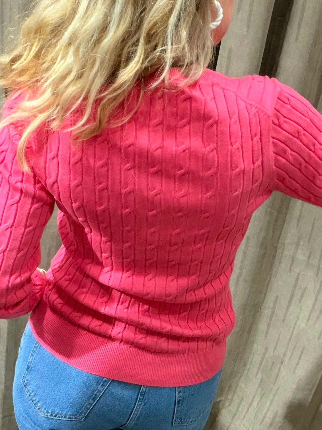 Pull col V torsadé en coton femme élégant et intemporel – Gant