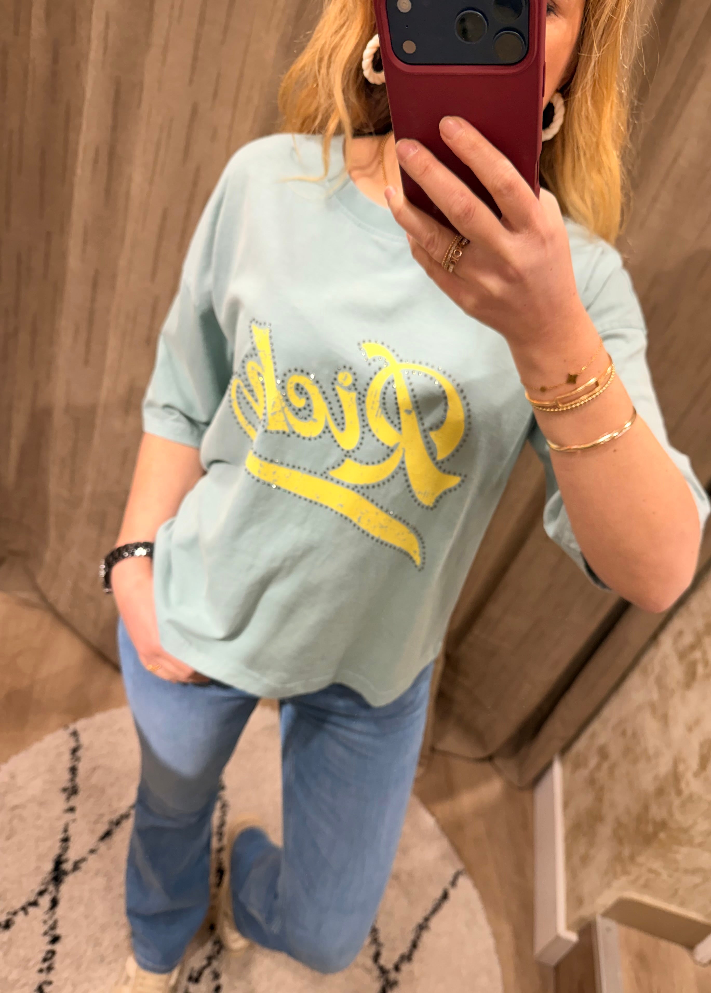 T-shirt oversize TAMARA "Rich3 en coton - Coupe boyfriend tendance - ONE TEE