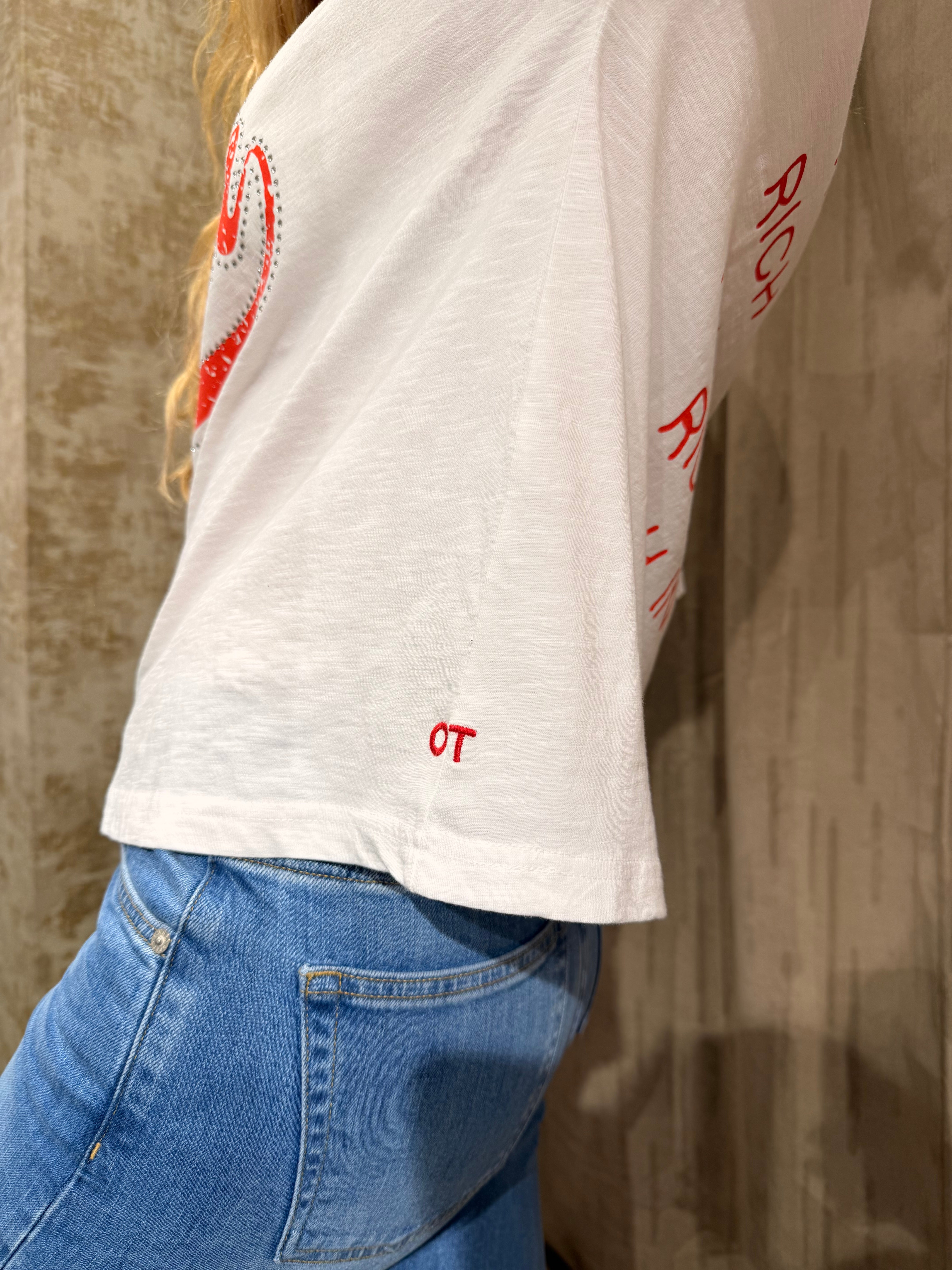 T-shirt oversize TAMARA "Rich3 en coton - Coupe boyfriend tendance - ONE TEE
