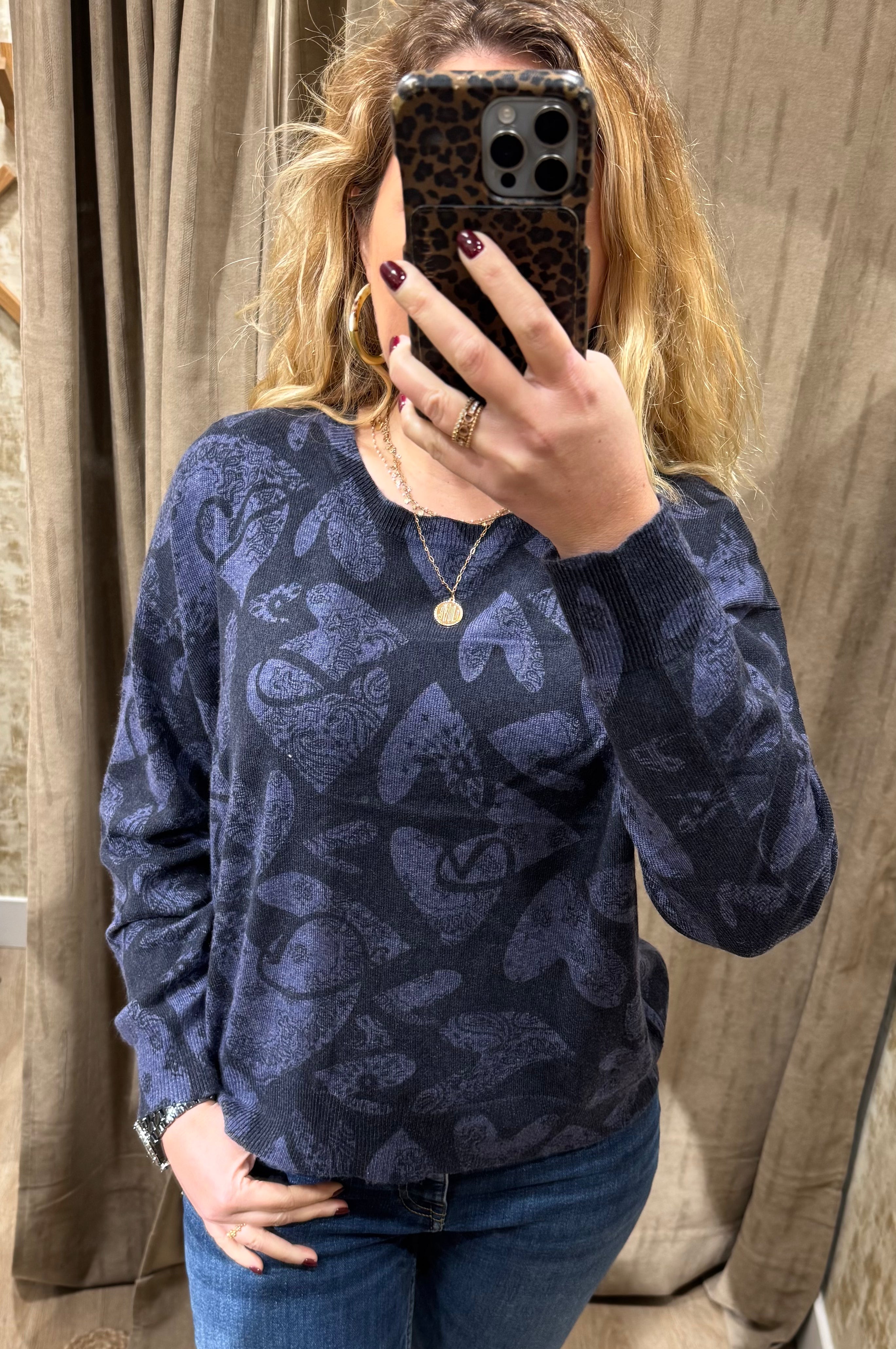 Pull LINDA Adoré Paris Coeur Denim 