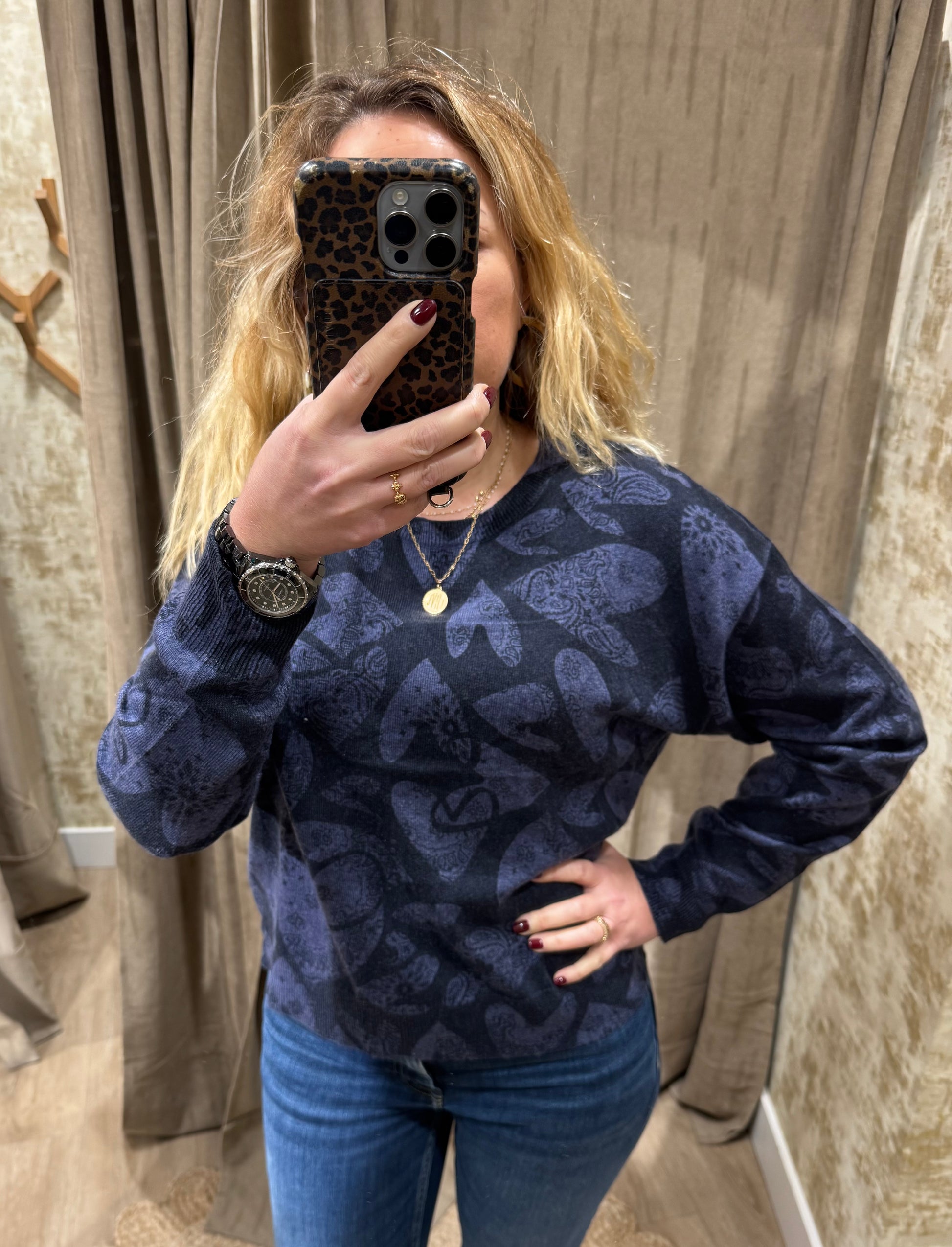 Pull LINDA Adoré Paris Coeur Denim 