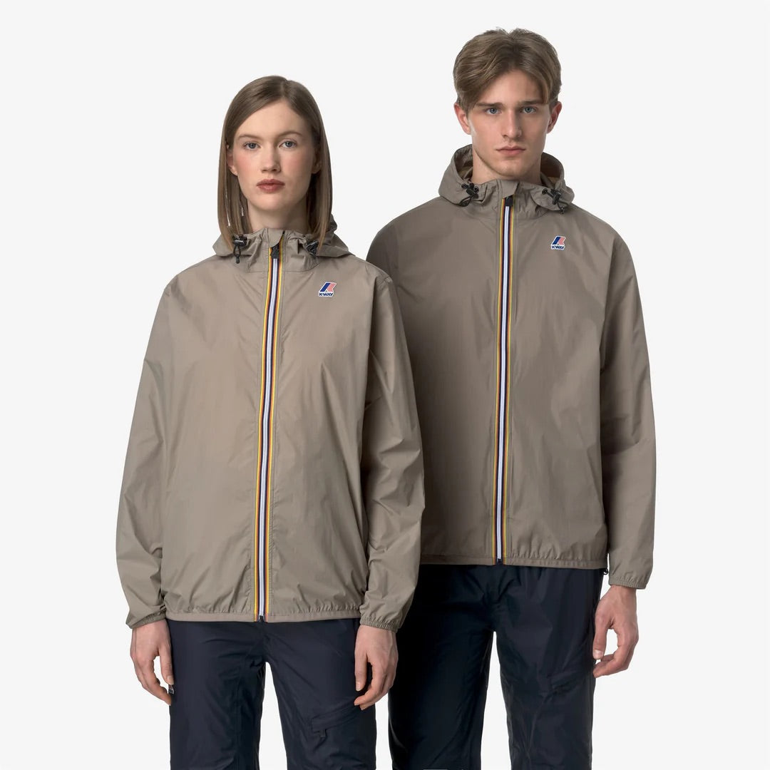 K-Way Le Vrai 3.0 Claude beige taupe - Blouson unisexe imperméable coupe-vent
