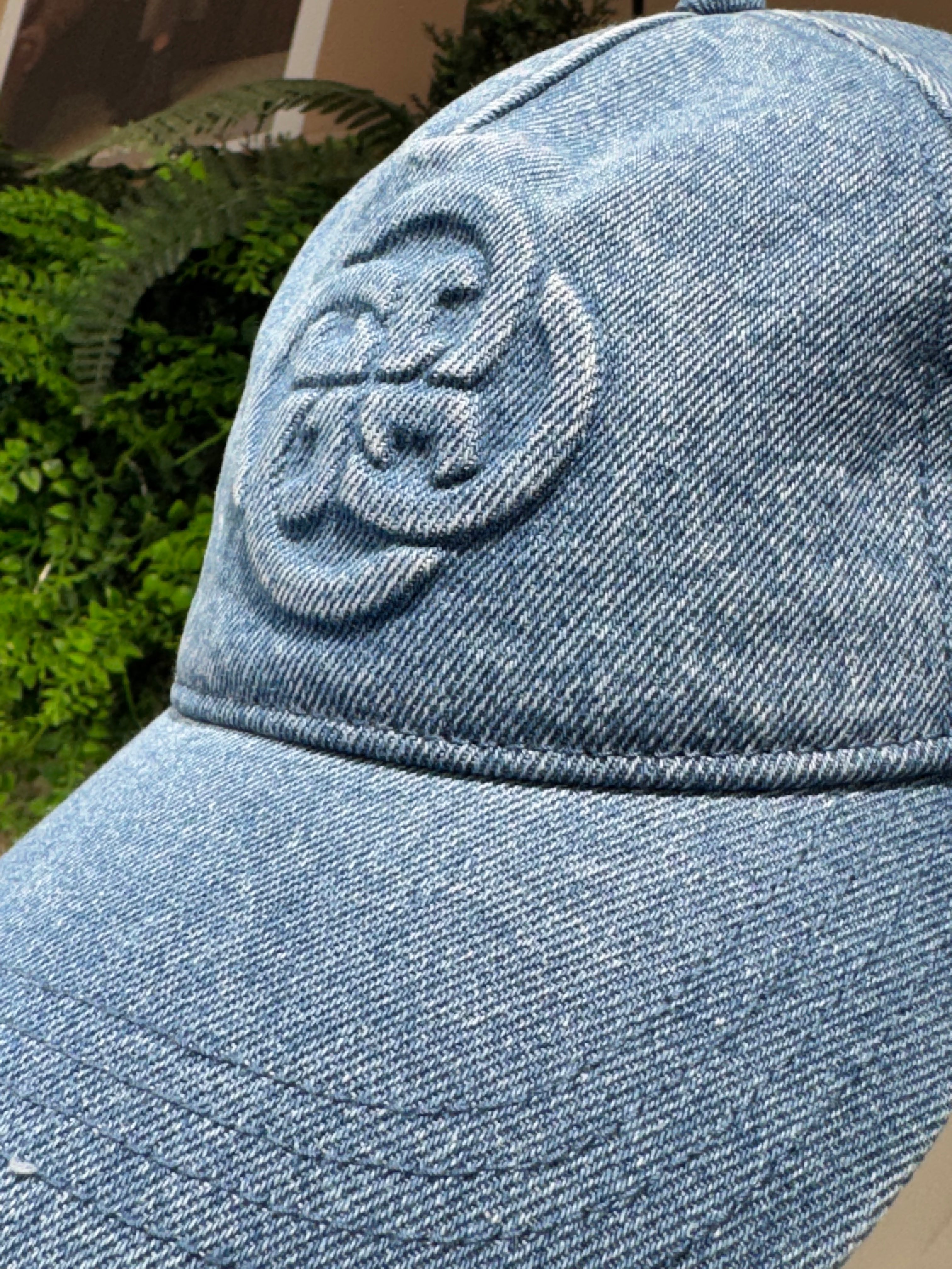 Casquette en denim bleu avec logo brodé – Gant