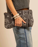 Pochette Bandana Anthracite Femme – Olando Aokyanos | Trousse Voyage, Sac à Main, Accessoire Mode Éthique