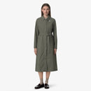 K-Way Barbra Stretch green lichen - Trench technique long femme