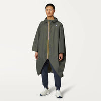 K-Way Le Vrai 3.0 Rennes - Cape imperméable unisexe Green Blackish
