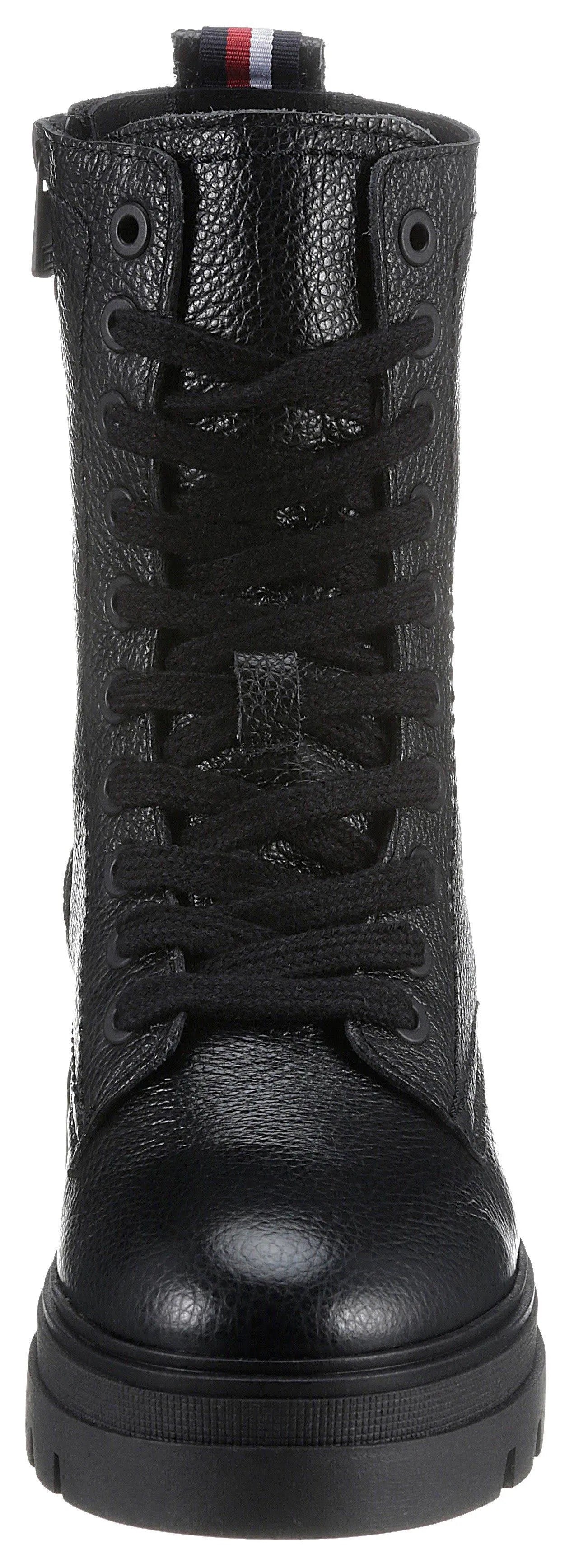 boot tommy hilfiger monochromatic lace up