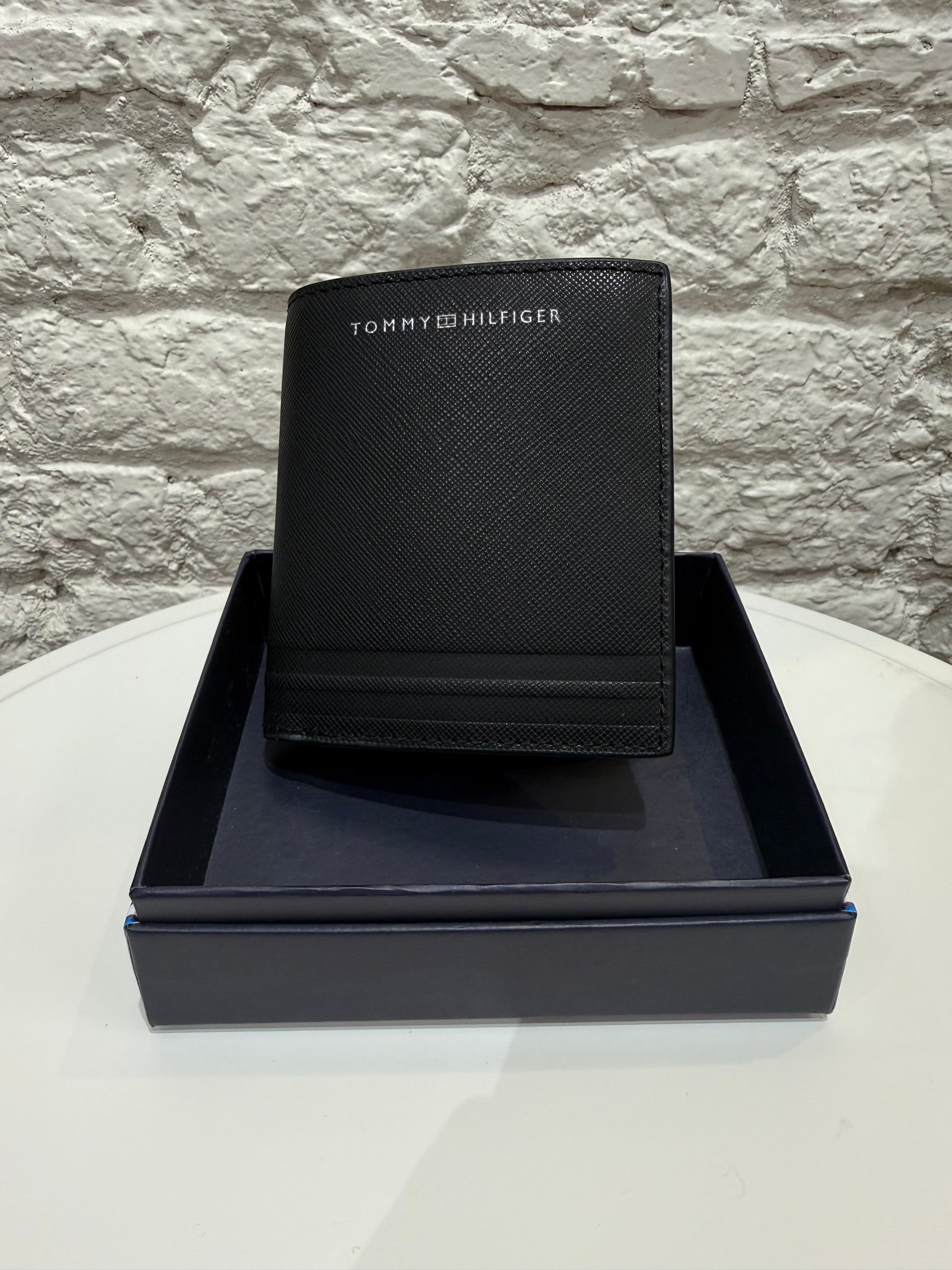 Porte feuilles noir tommy homme