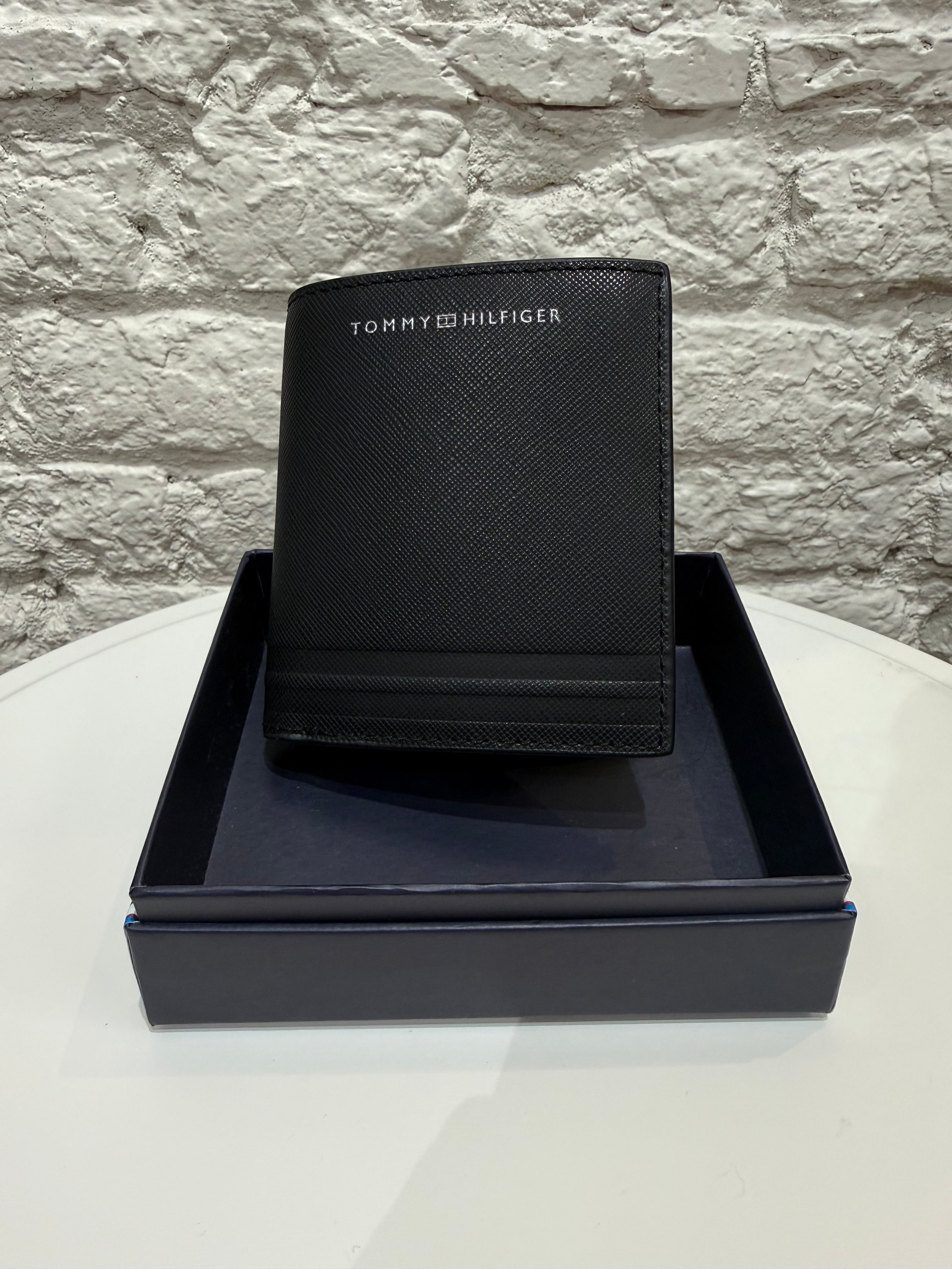 Porte feuilles noir tommy homme