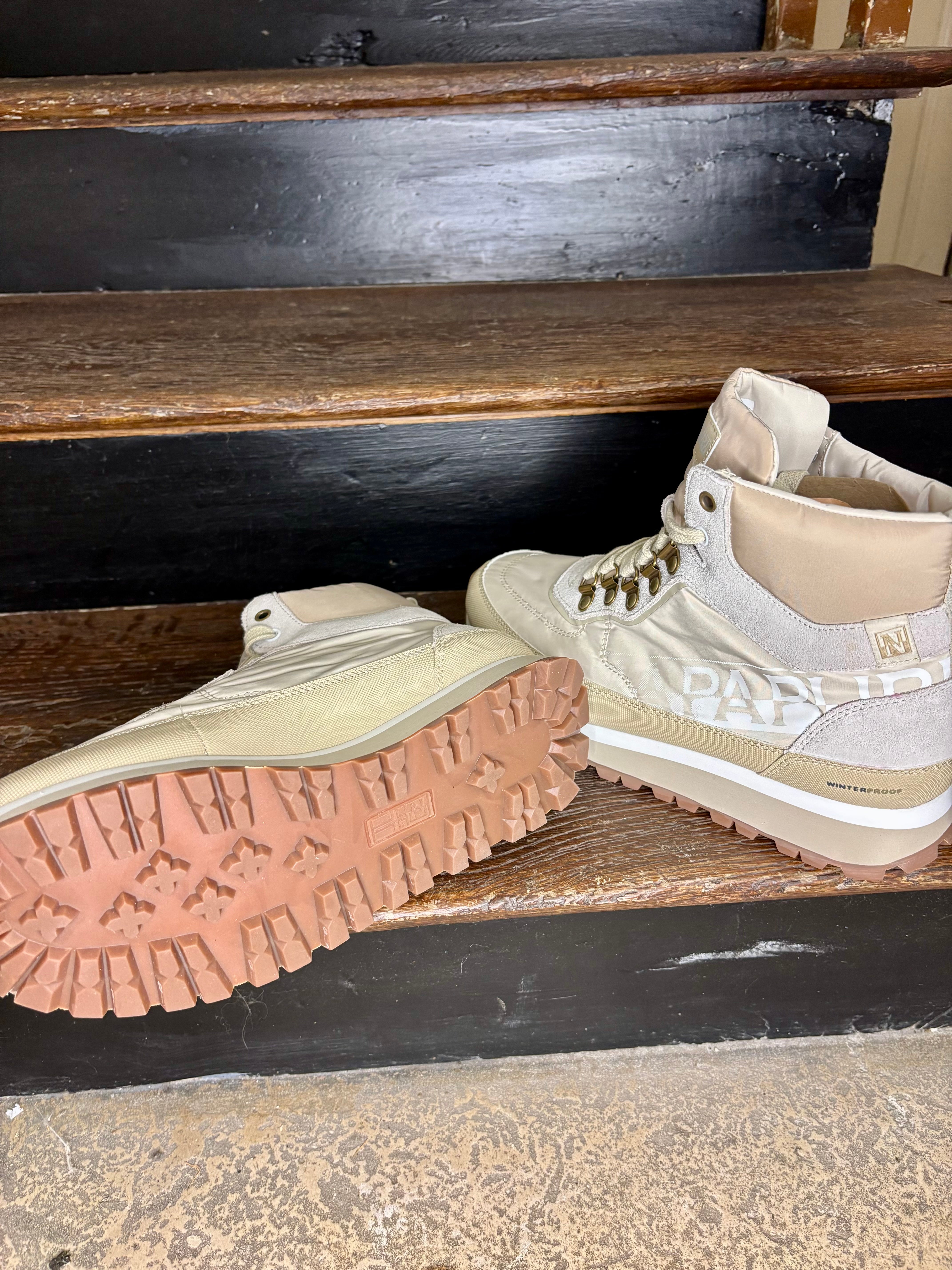 Bottines Winterproof Femme Beige Napapijri – Chaussures Chaudes Hiver Confortables