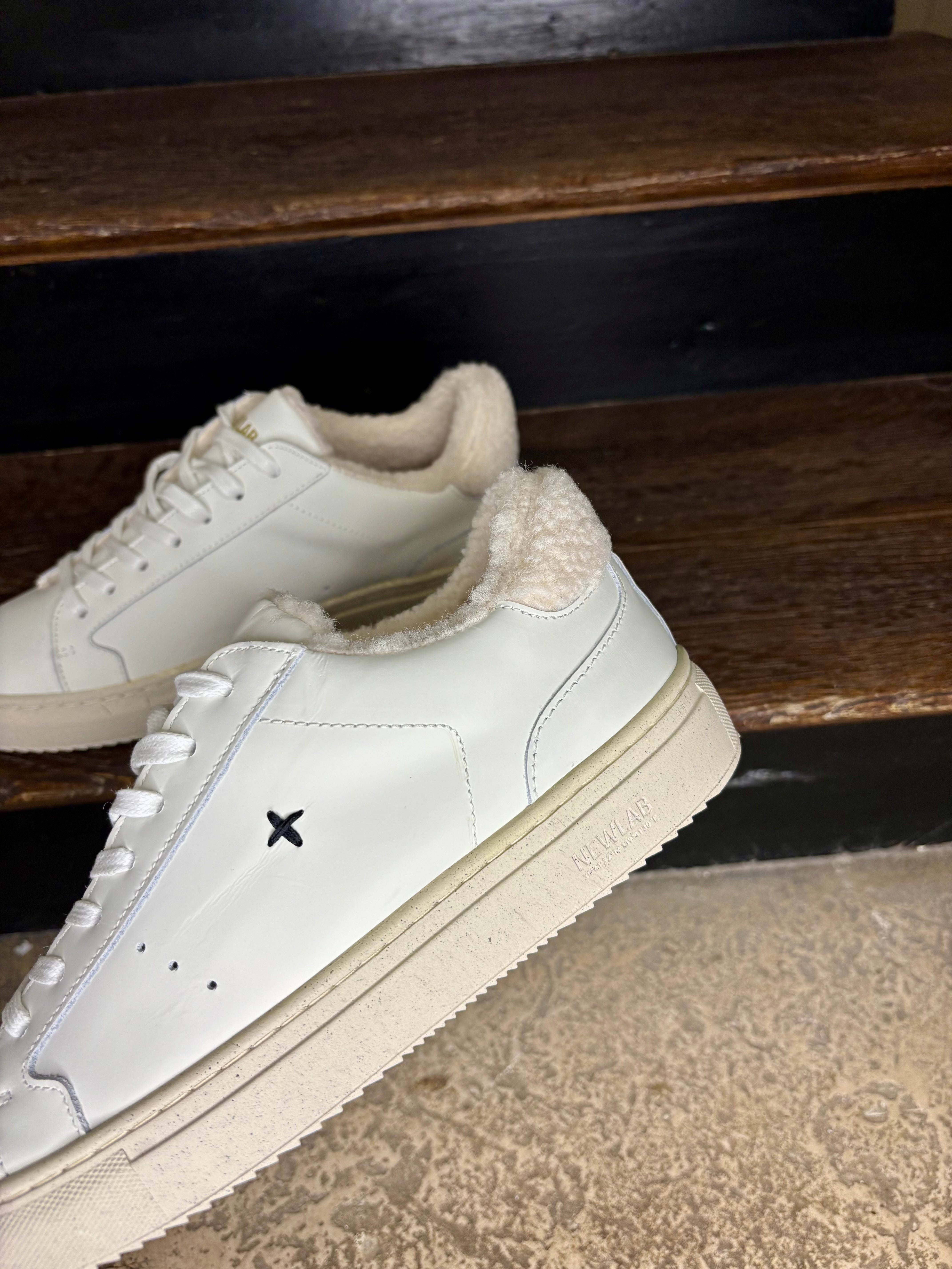 Basket Newlab Femme Blanc Sherpa – Sneakers confort tendance pour femme