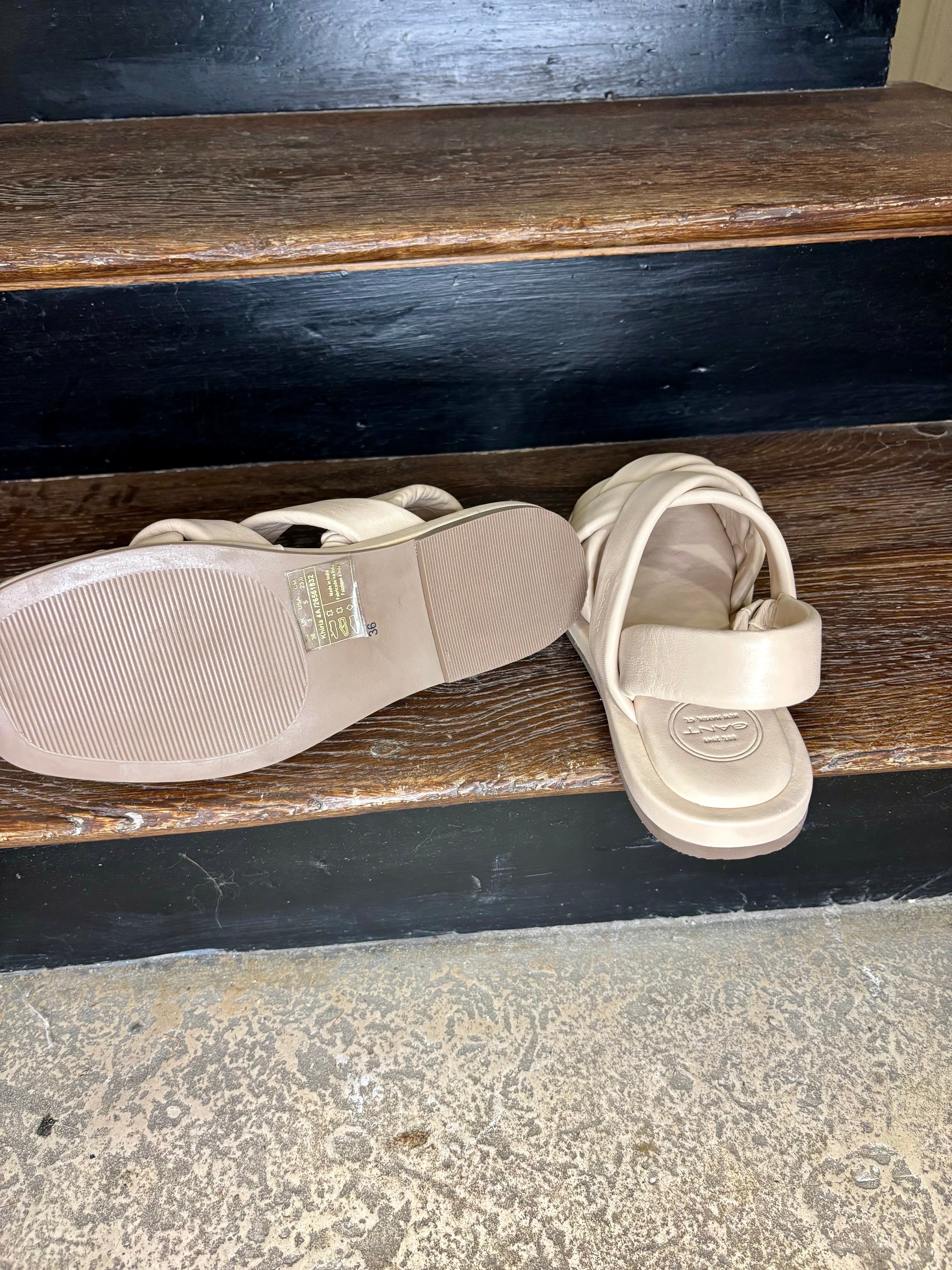 Sandales Femme Beige Gant – Confort & Élégance Été