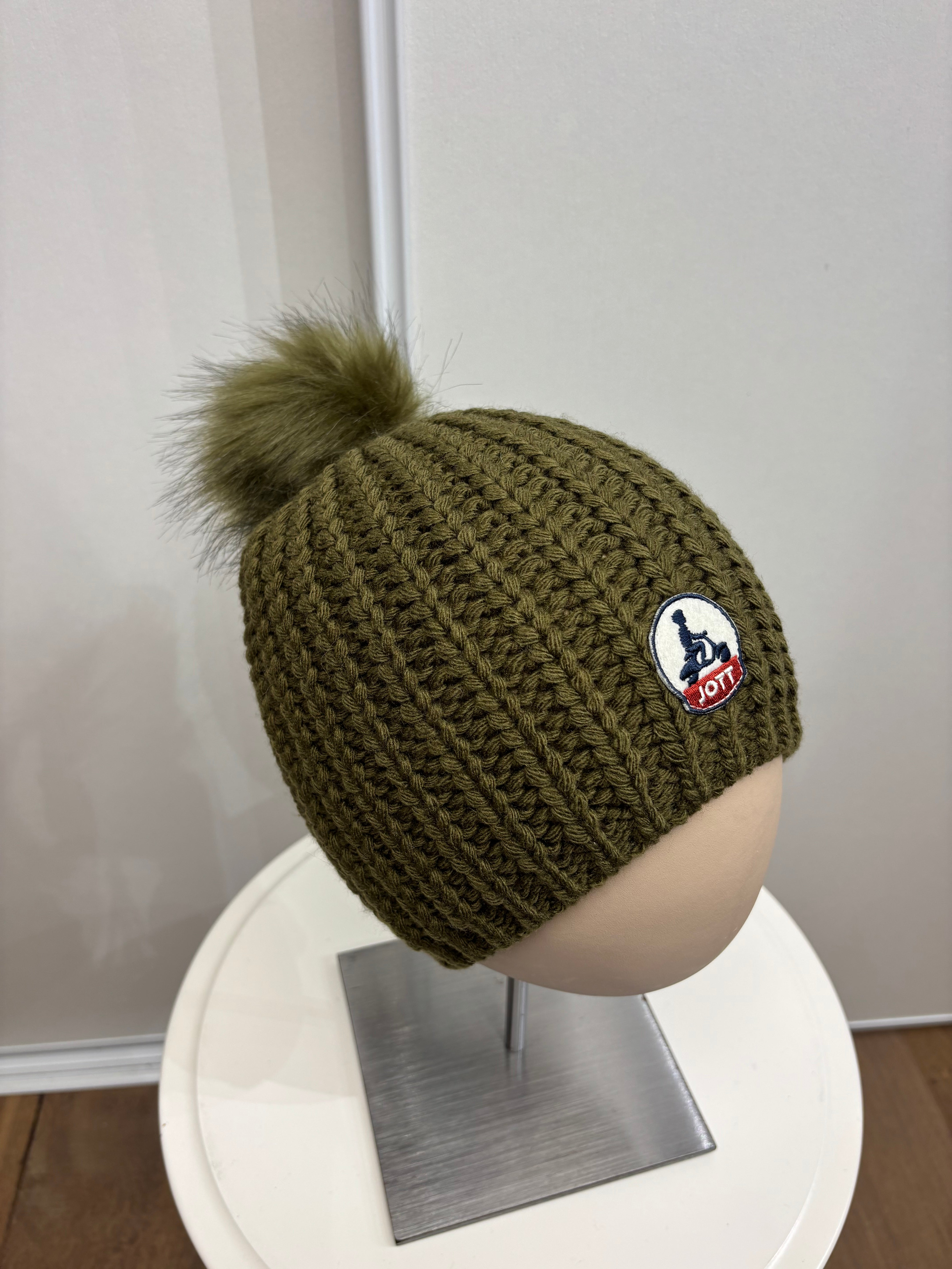 Bonnet Femme Jott Montréal Kaki – Chaud & Élégant pour l'Hiver