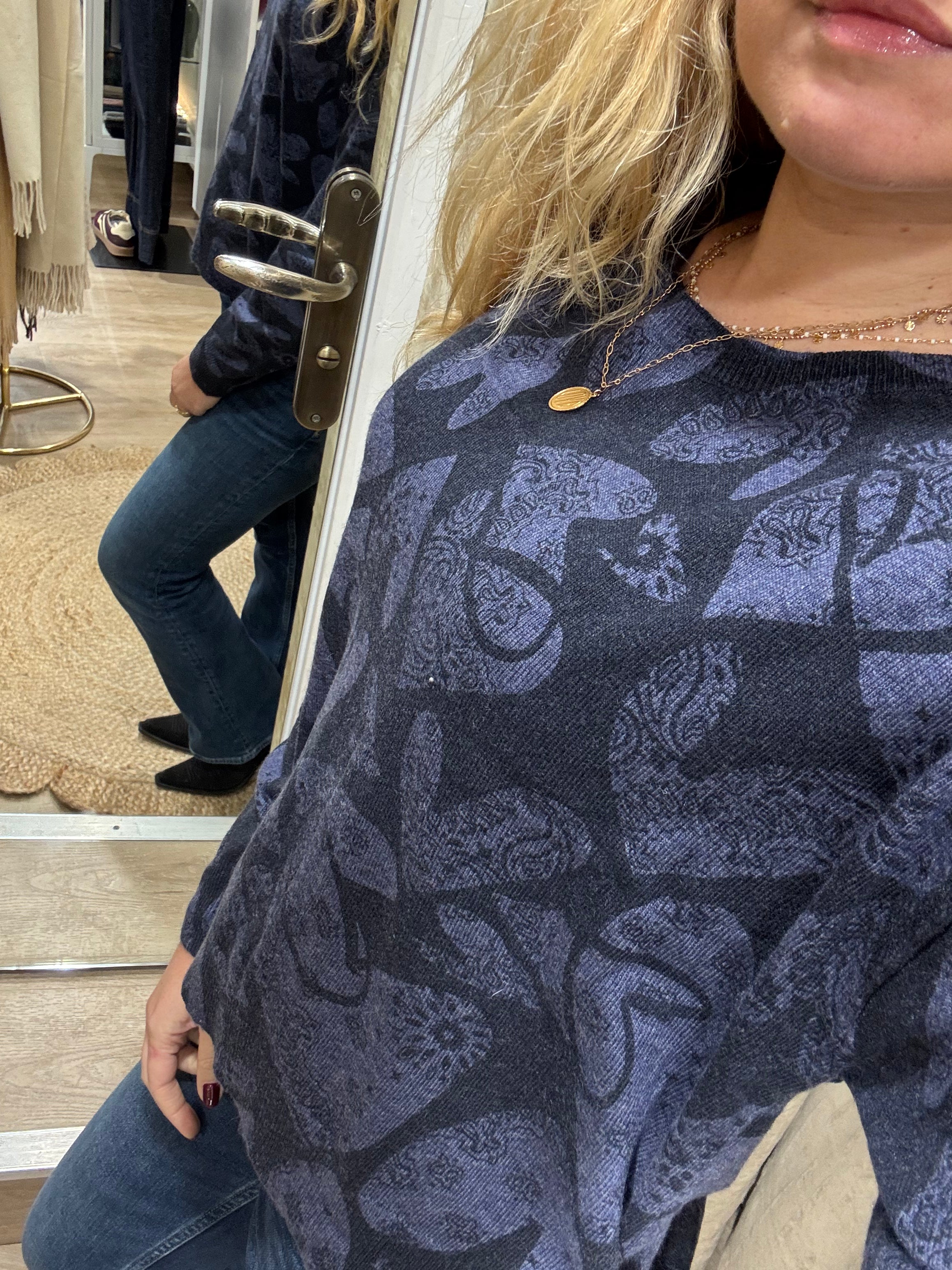 Pull LINDA Adoré Paris Coeur Denim 