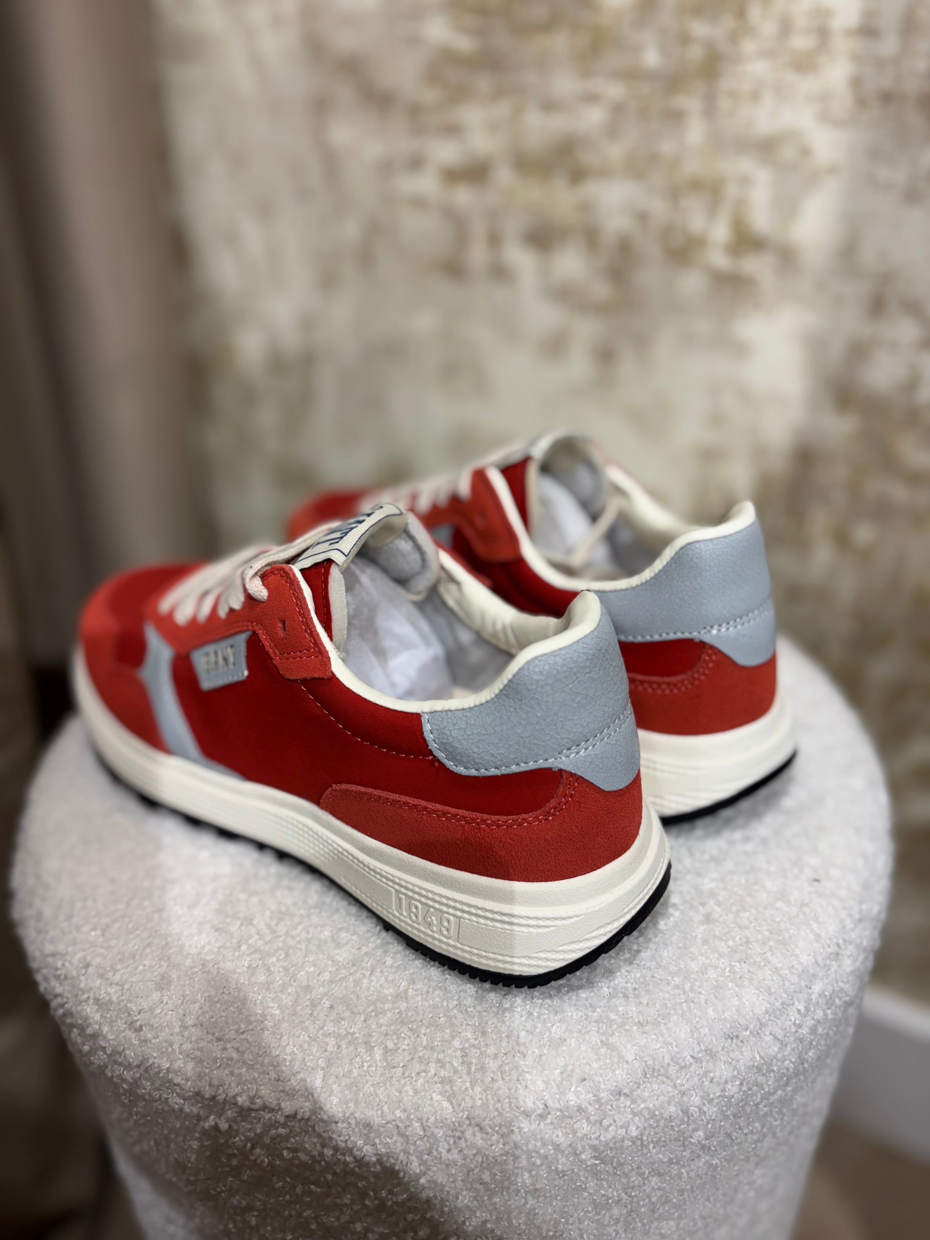 Basket femme Gant beywin rouge brick en daim et nylon – Chaussures confort élégantes
