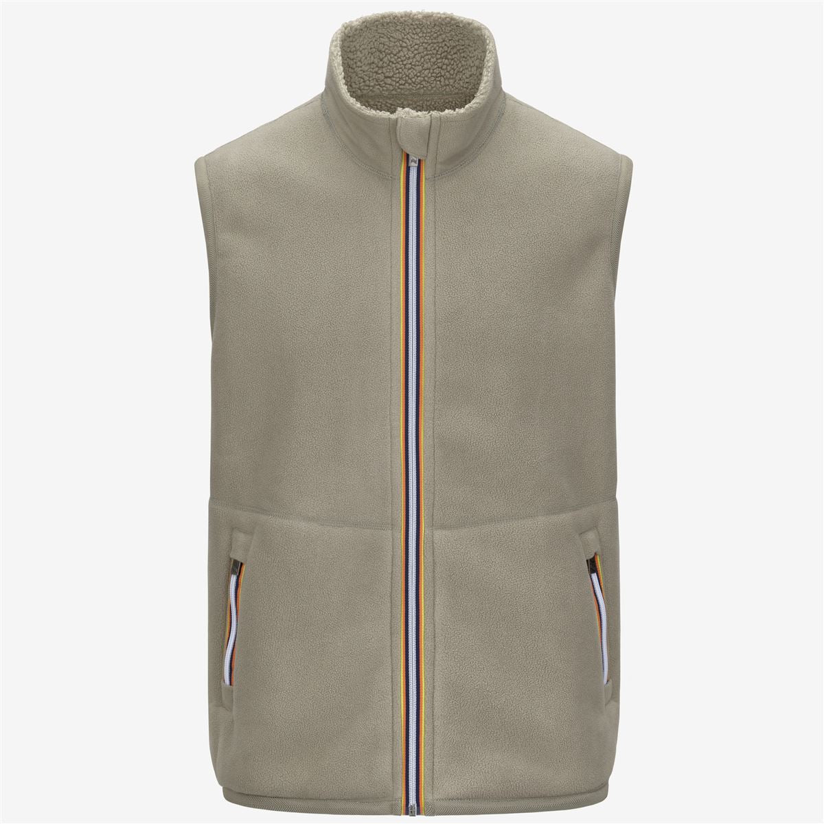 Veste sans manches K-Way Yannick Sherpa Polar réversible Green OAK 