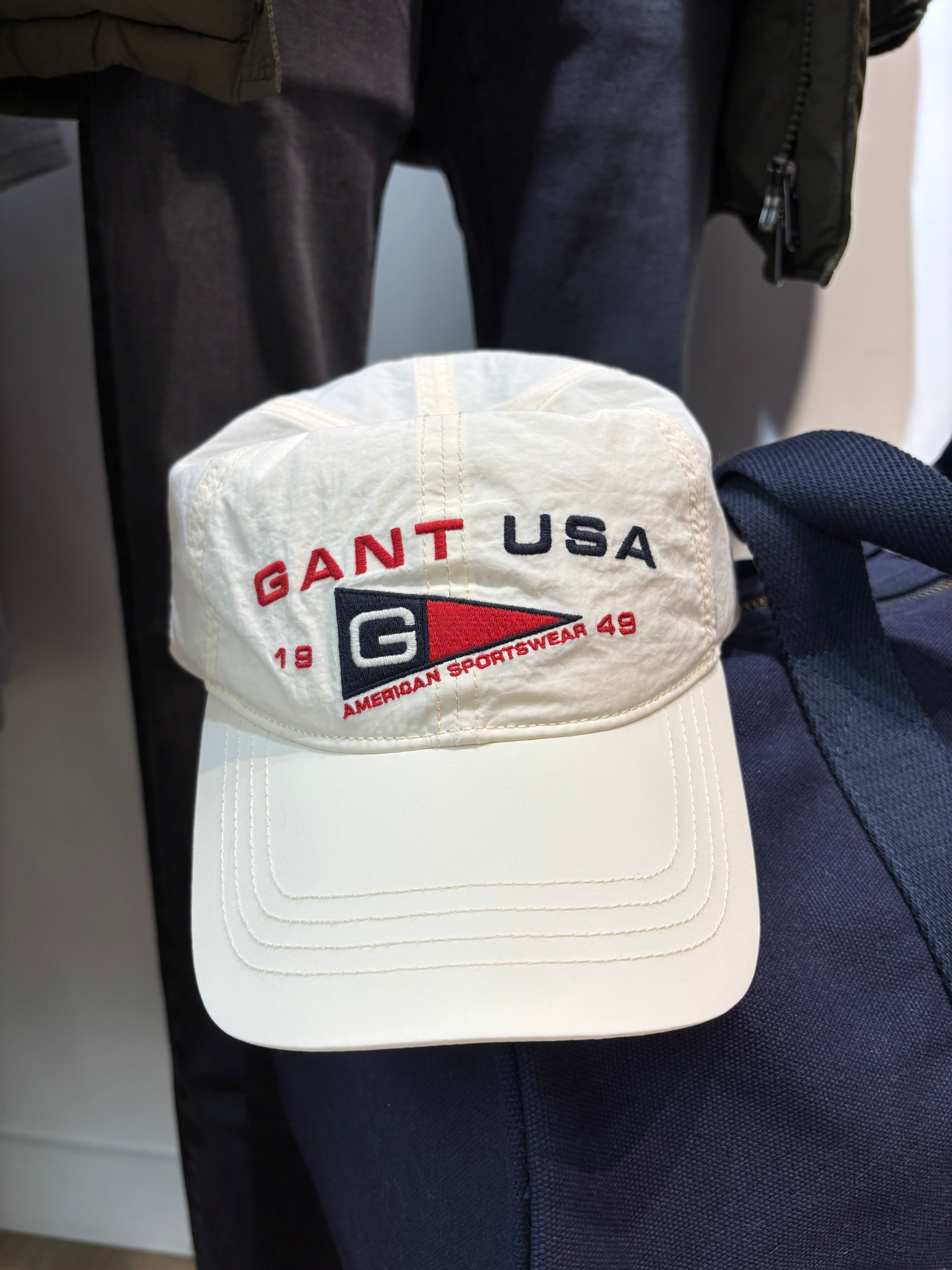 Casquette homme GANT beige – coton bio, logo brodé