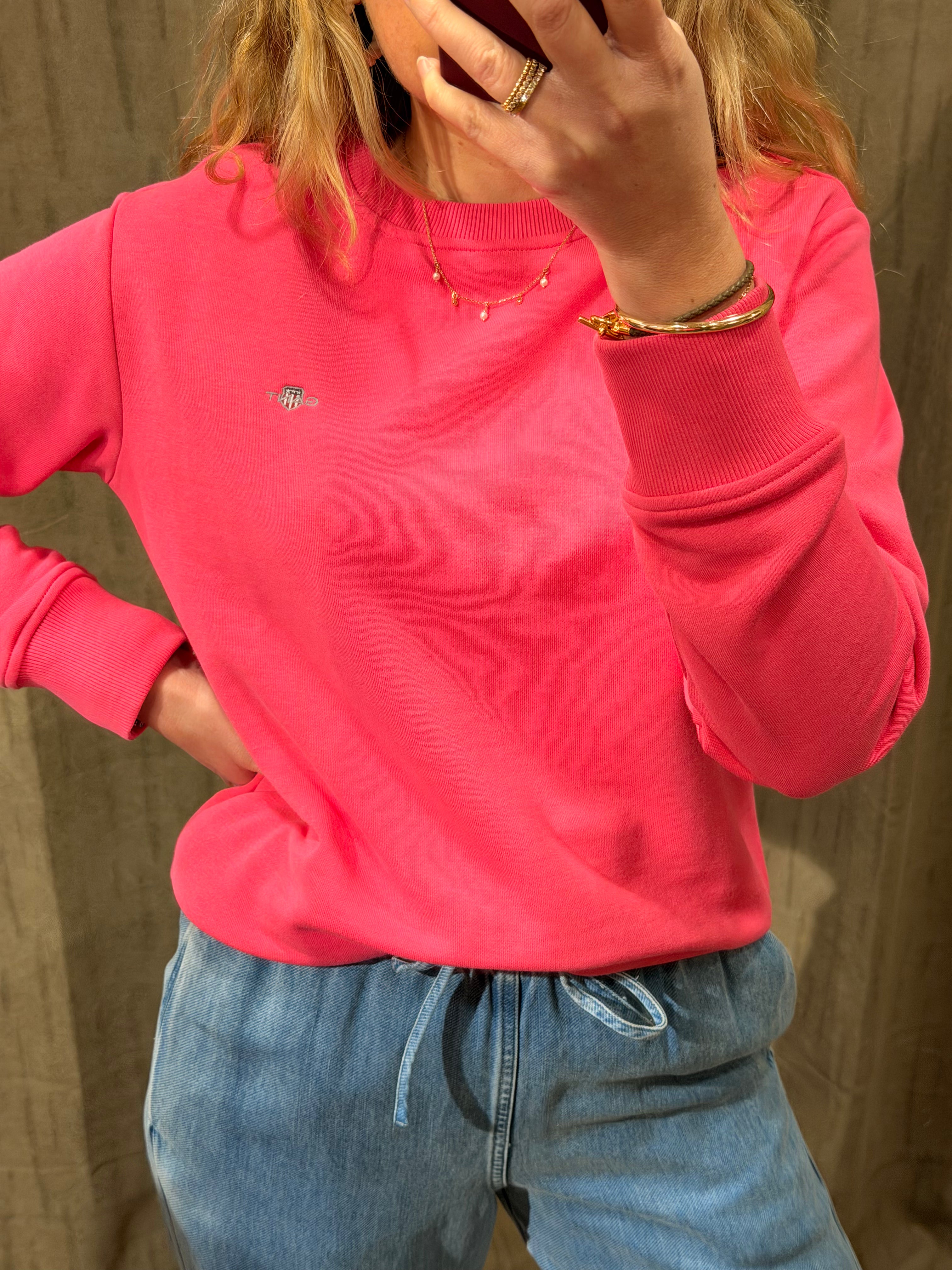 Sweat-shirt col rond Shield en coton – Gant