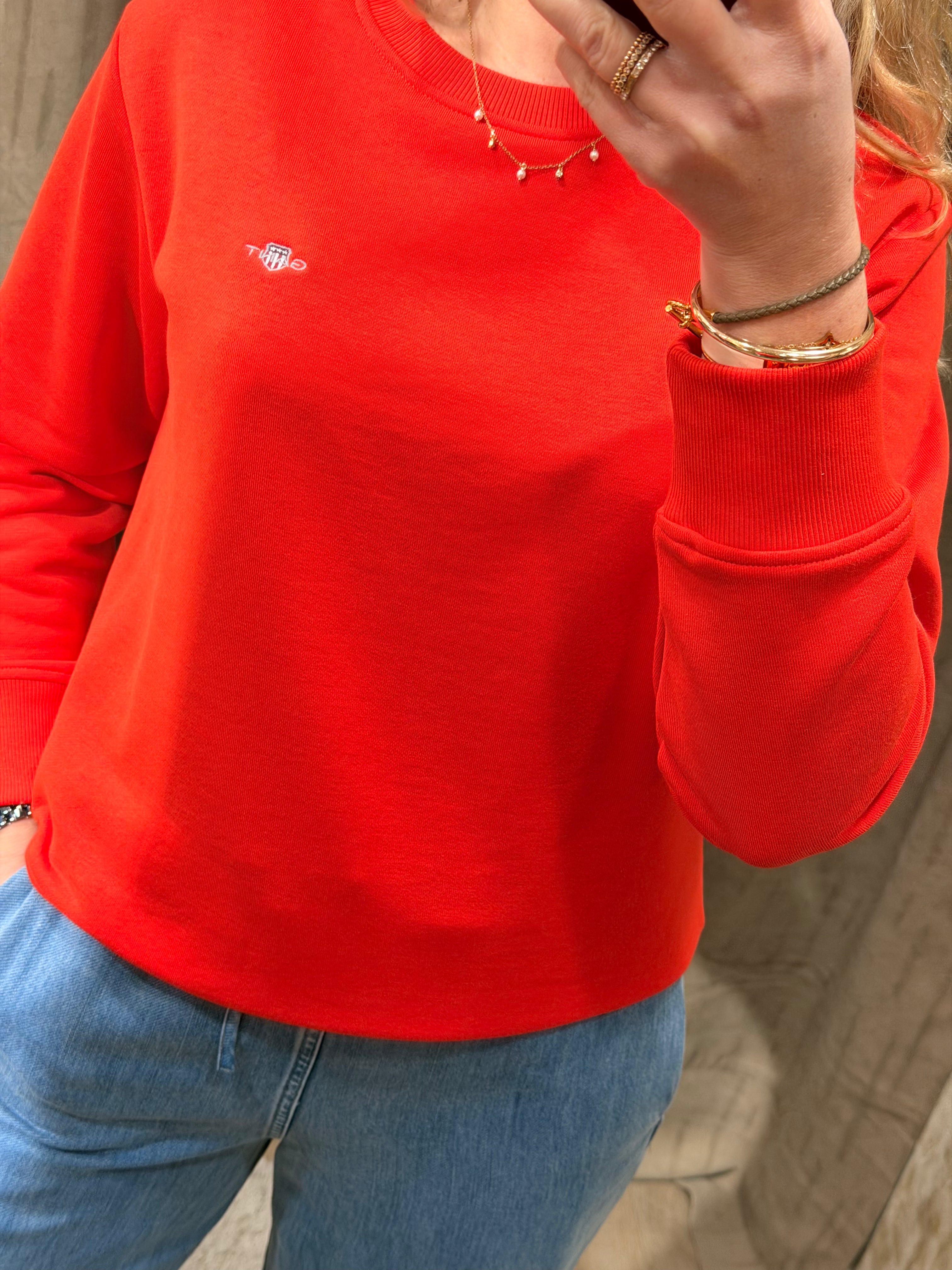 Sweat-shirt col rond Shield en coton – Gant