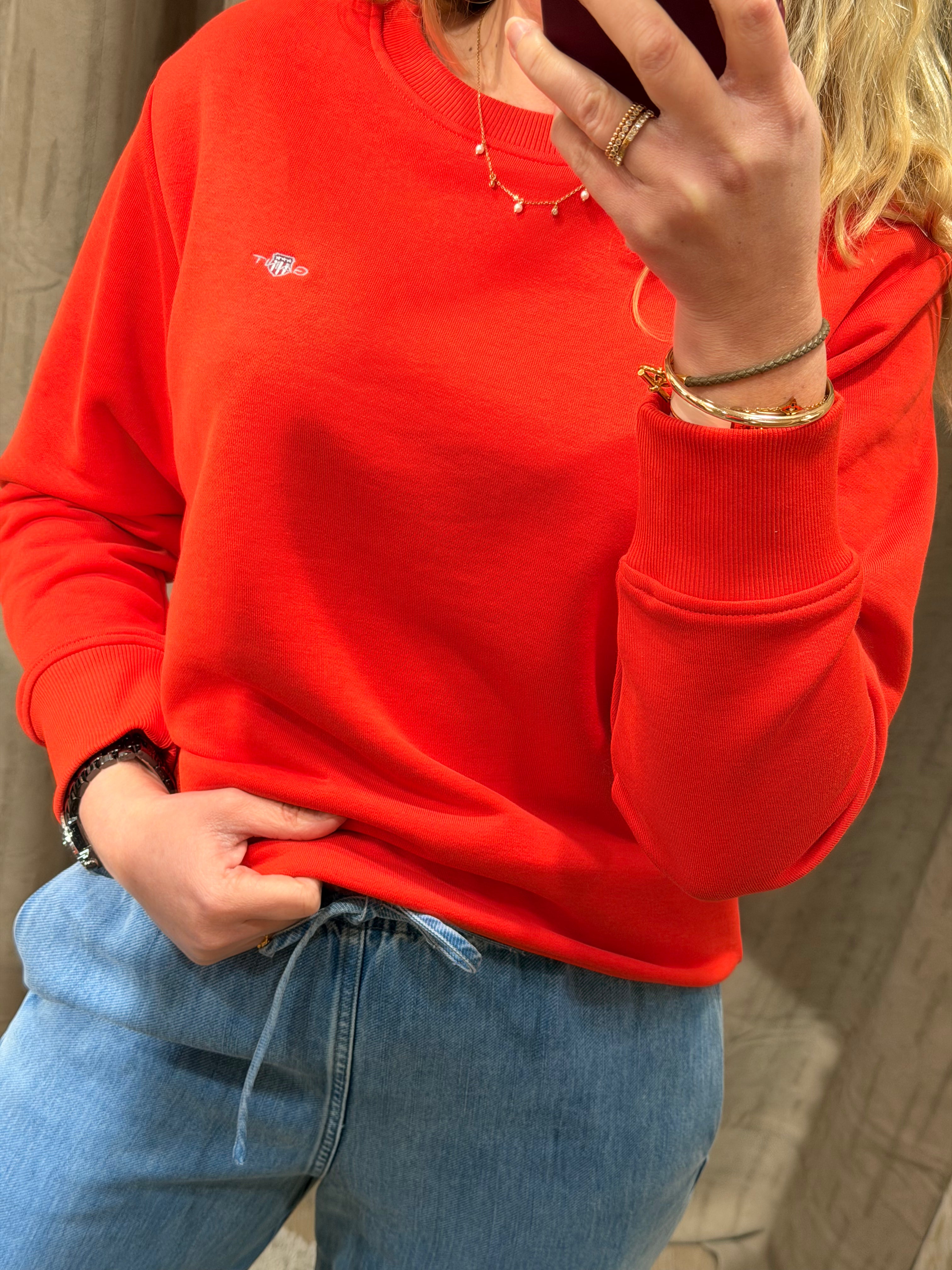 Sweat-shirt col rond Shield en coton – Gant