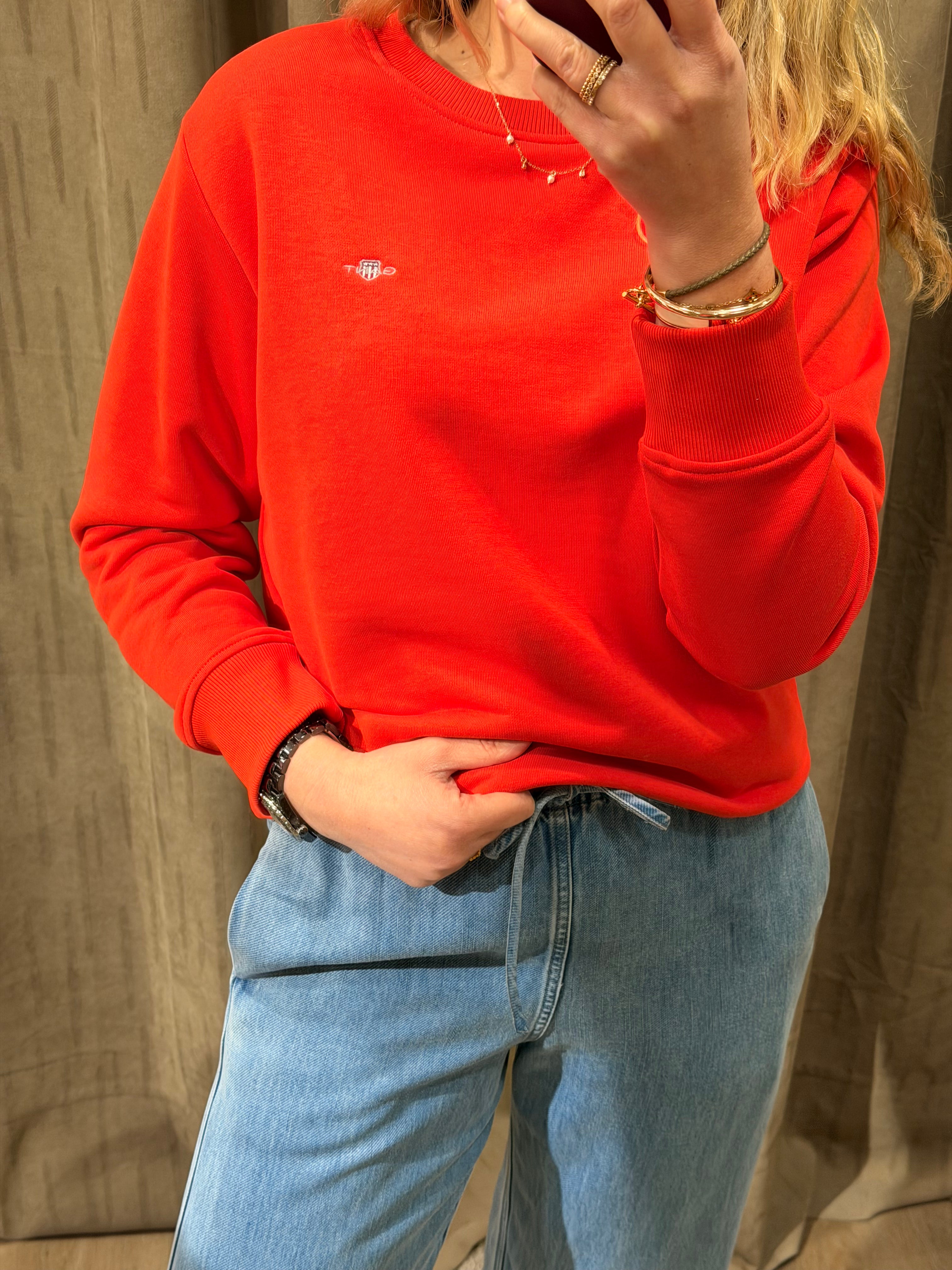 Sweat-shirt col rond Shield en coton – Gant