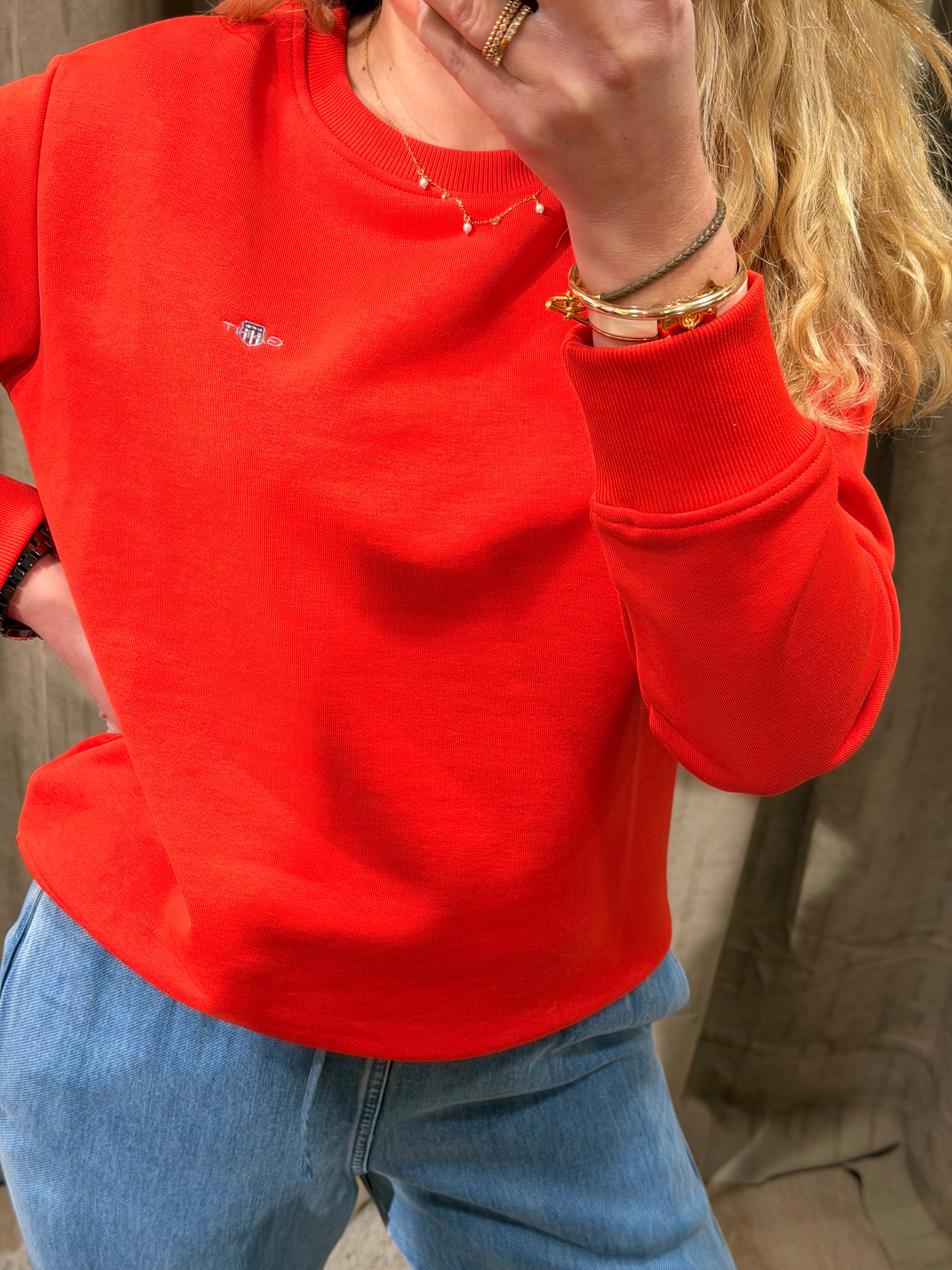 Sweat-shirt col rond Shield en coton – Gant