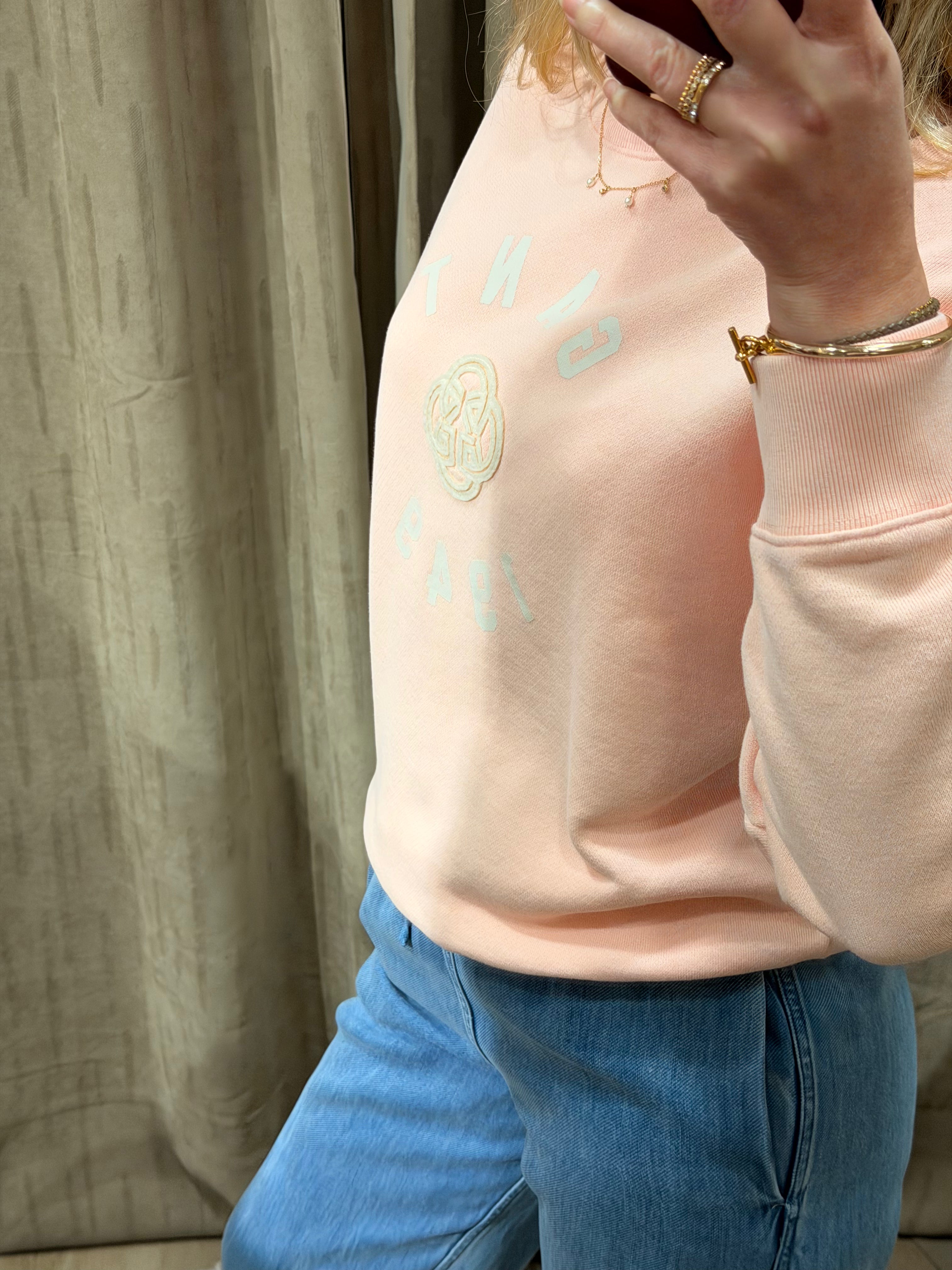 Sweat-shirt col rond Graphic rose pastel – style casual chic – Gant